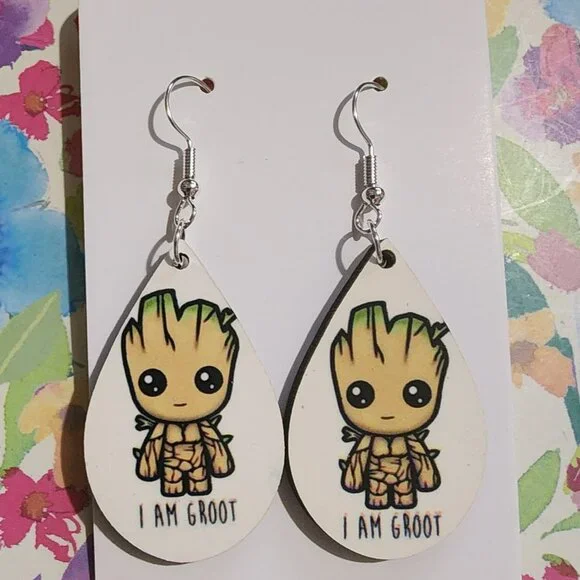 Groot Earrings - Picture 1 of 1